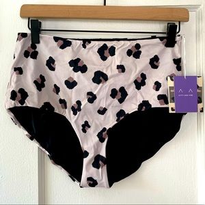 High-waisted Reversible Leopard Bikini Bottoms - New!